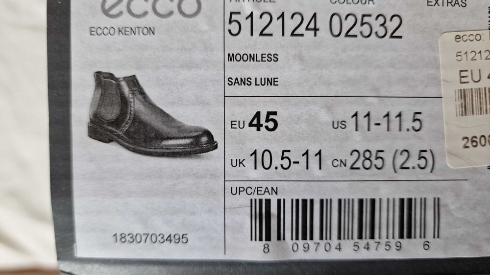 Боти тип Челси ECCO номер 45 - нови