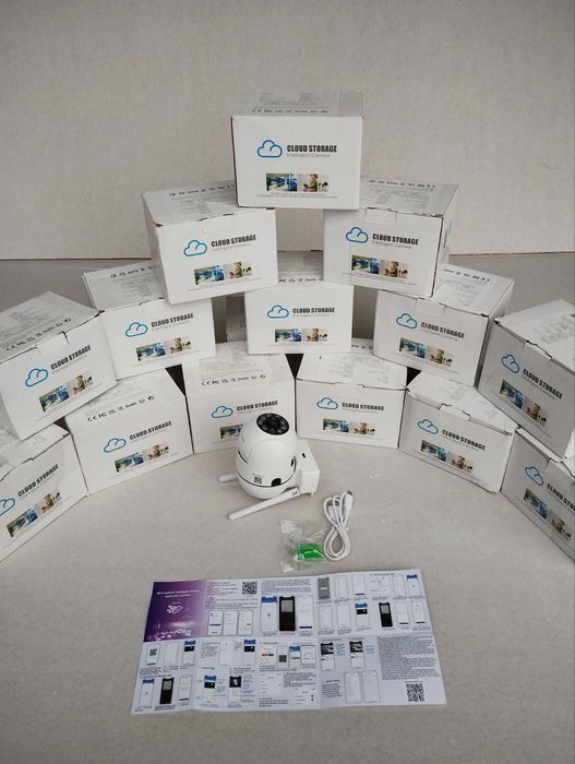 Камера за наблюдение 360 + 32гб карта памет и USB адаптер водоустойчив