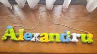 Nume "Alexandru" confecționat din litere din fetru