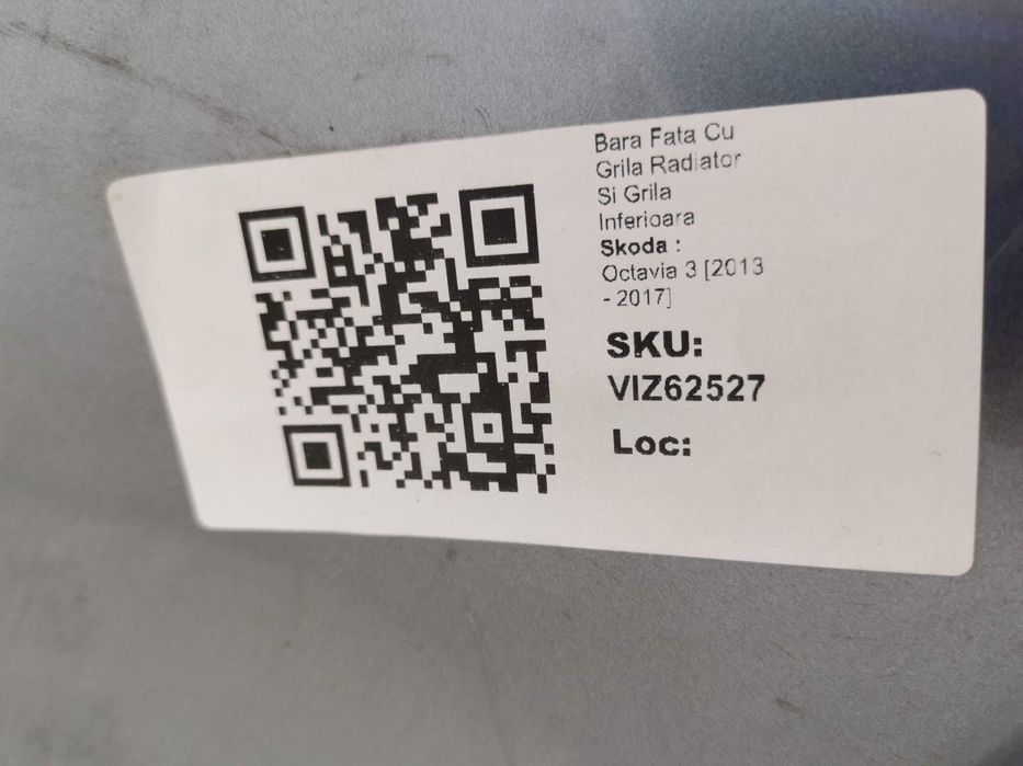 Bara Fata Cu Grila Radiator Si Grila Inferioara Skoda  Octavia 3 2013