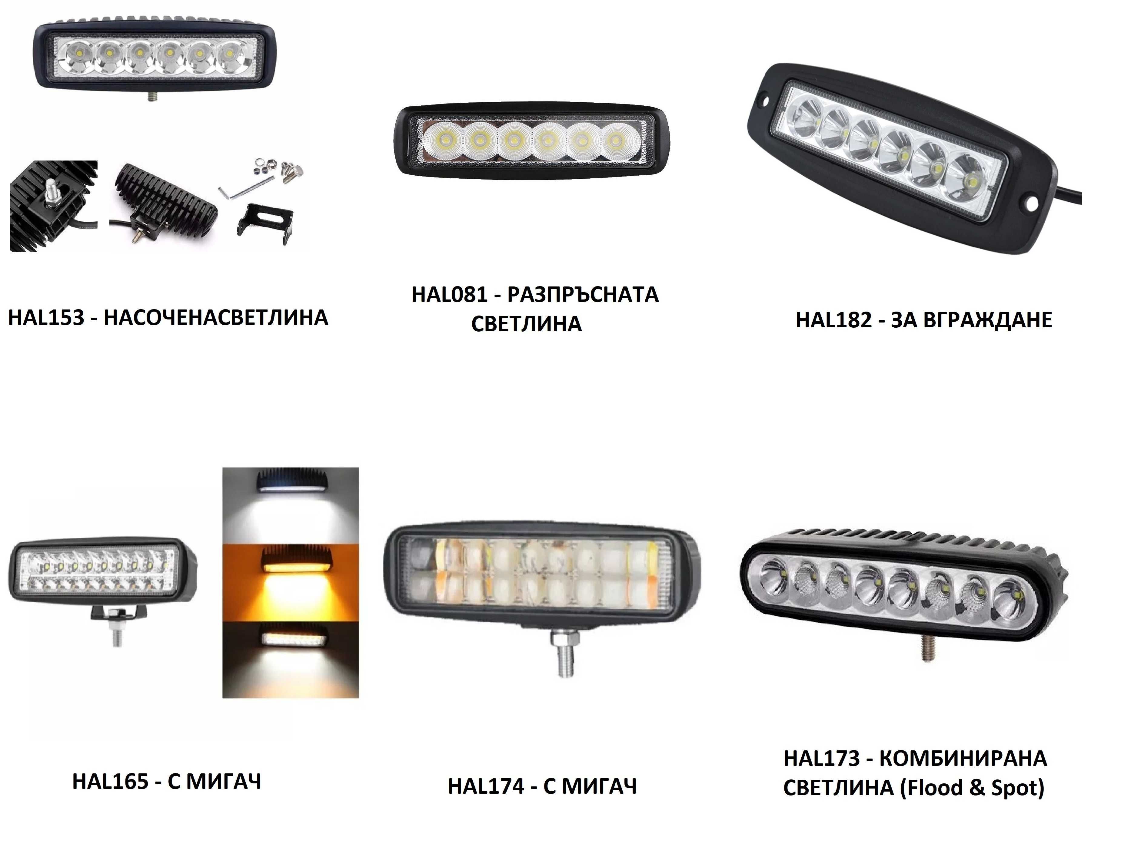 18w 24w 54w led диоден фар халоген прожектор за вграждане или с мигач