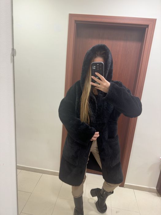Плюшени палтенце хс