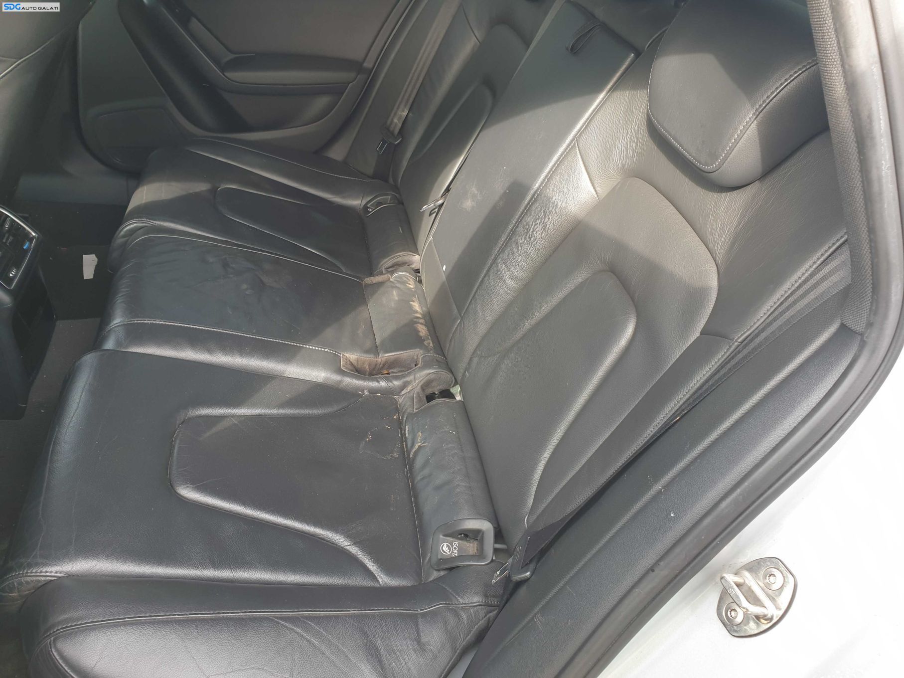 Interior Piele Neagra Fara Incalzire Scaune Fata Stanga Dreapta si Bancheta Spate Sezut cu Spatar Audi A4 B8 Berlina Sedan 2008 - 2015 [K2315]