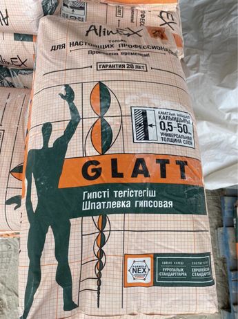Шпатлёвка гипсовая Alinex Glatt 25 кг