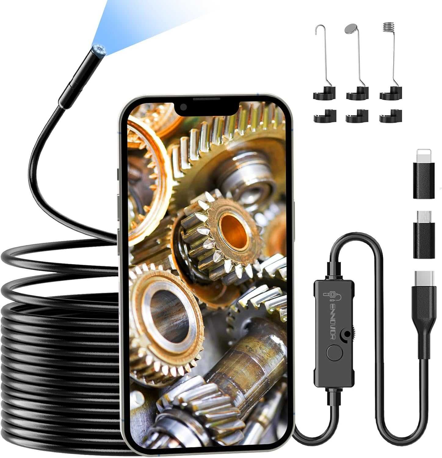 ПРОМО 2г Гаранция Нова Ендоскопска Камера 1920 HD Android iOS IP67, 5m