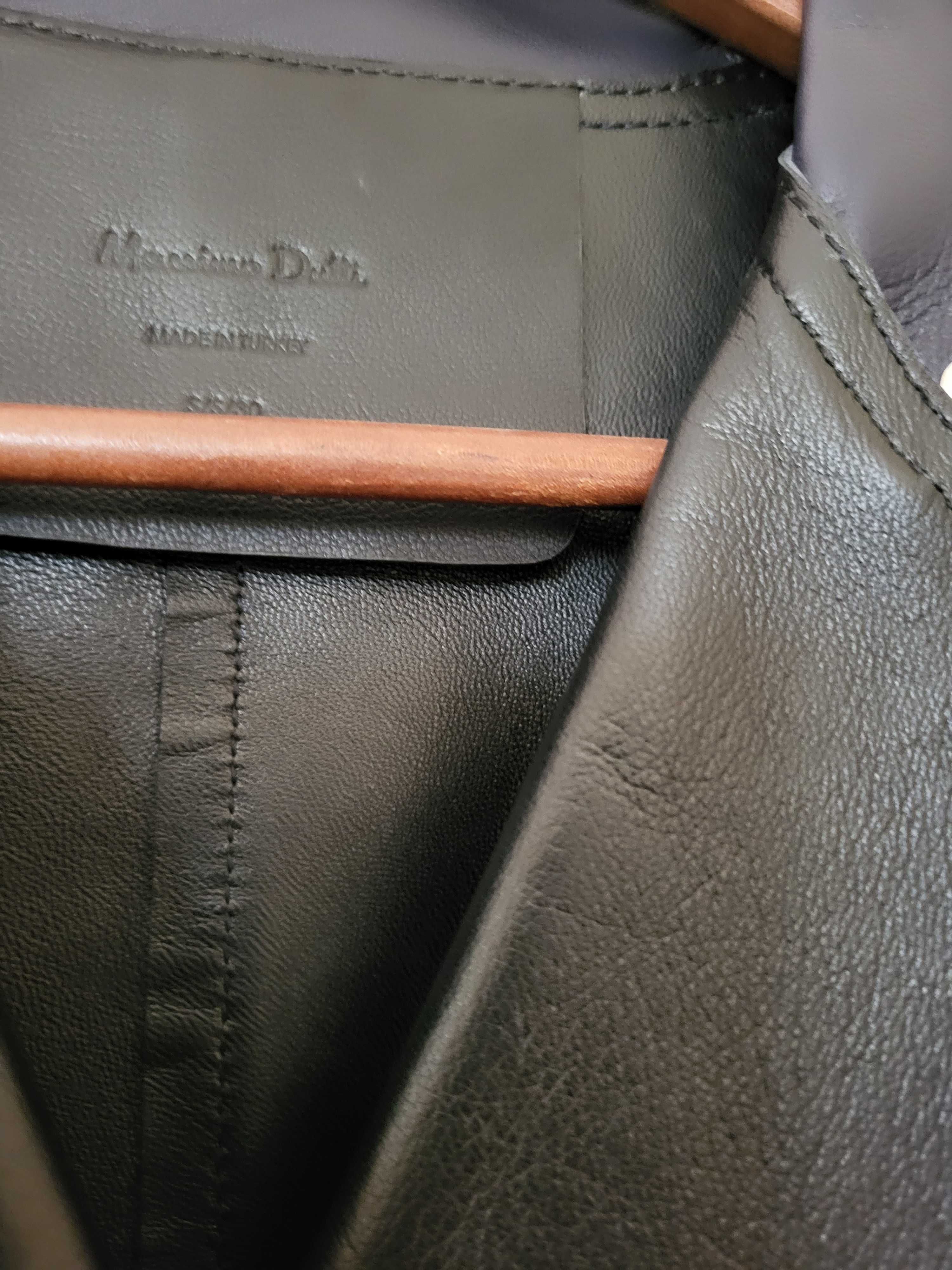 Trenci de piele naturala Massimo Dutti