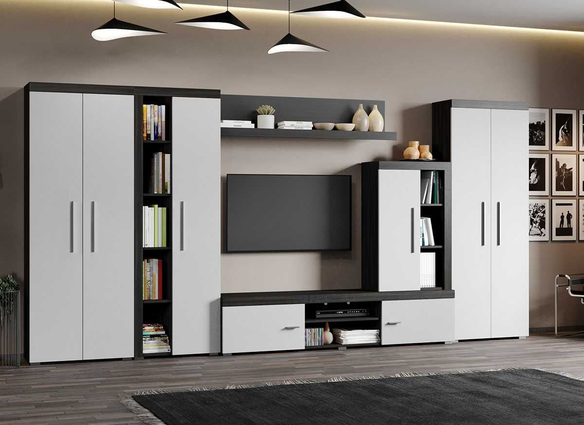 Set Mobila Living Monocrom Alb / Ferrara C06