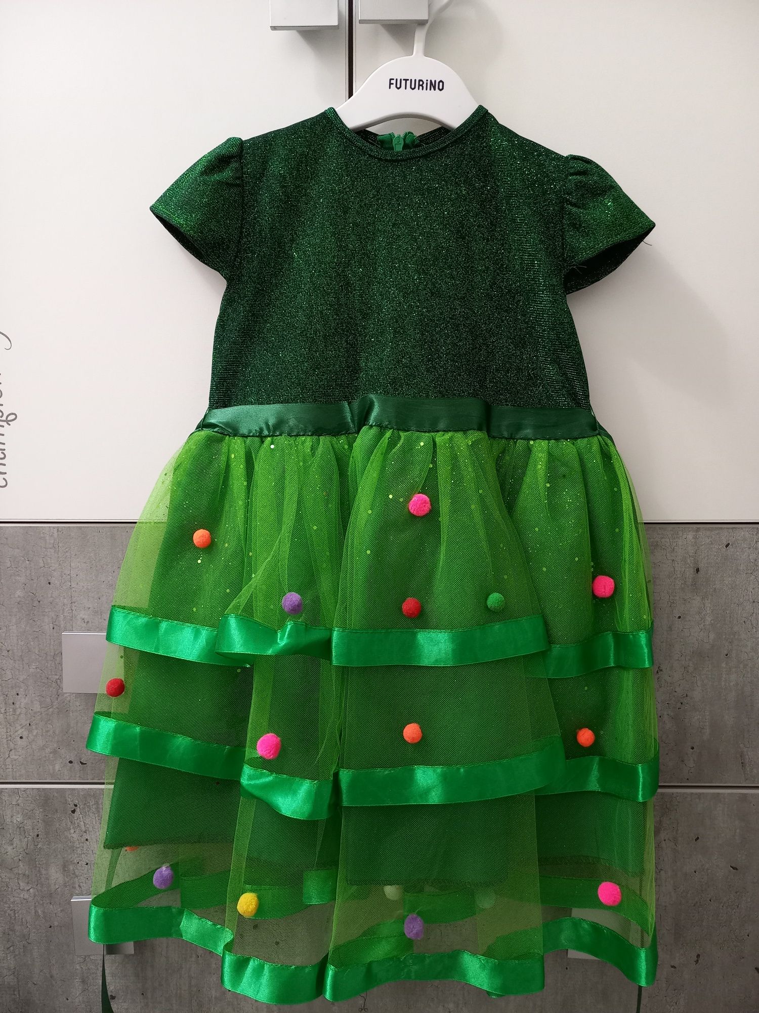 Новогоднее платье Елочка 4-5 лет