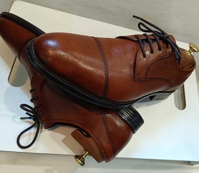 Pantofi derby 42 cap toe premiun John Westbury piele naturala moale