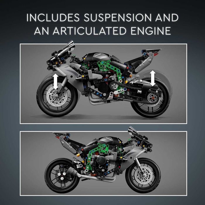CURAND TIP lego technic: Motocicleta Kawasaki Ninja H2R 42170
