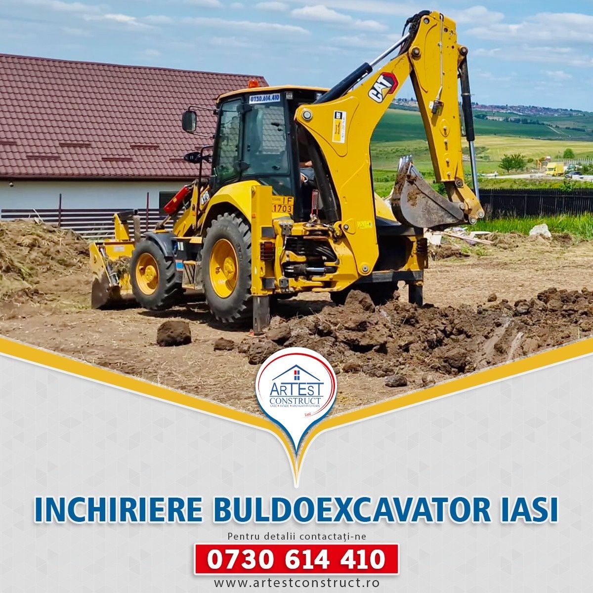 Buldoexcavator de inchiriat **In Iasi si localitatile limitrofe**