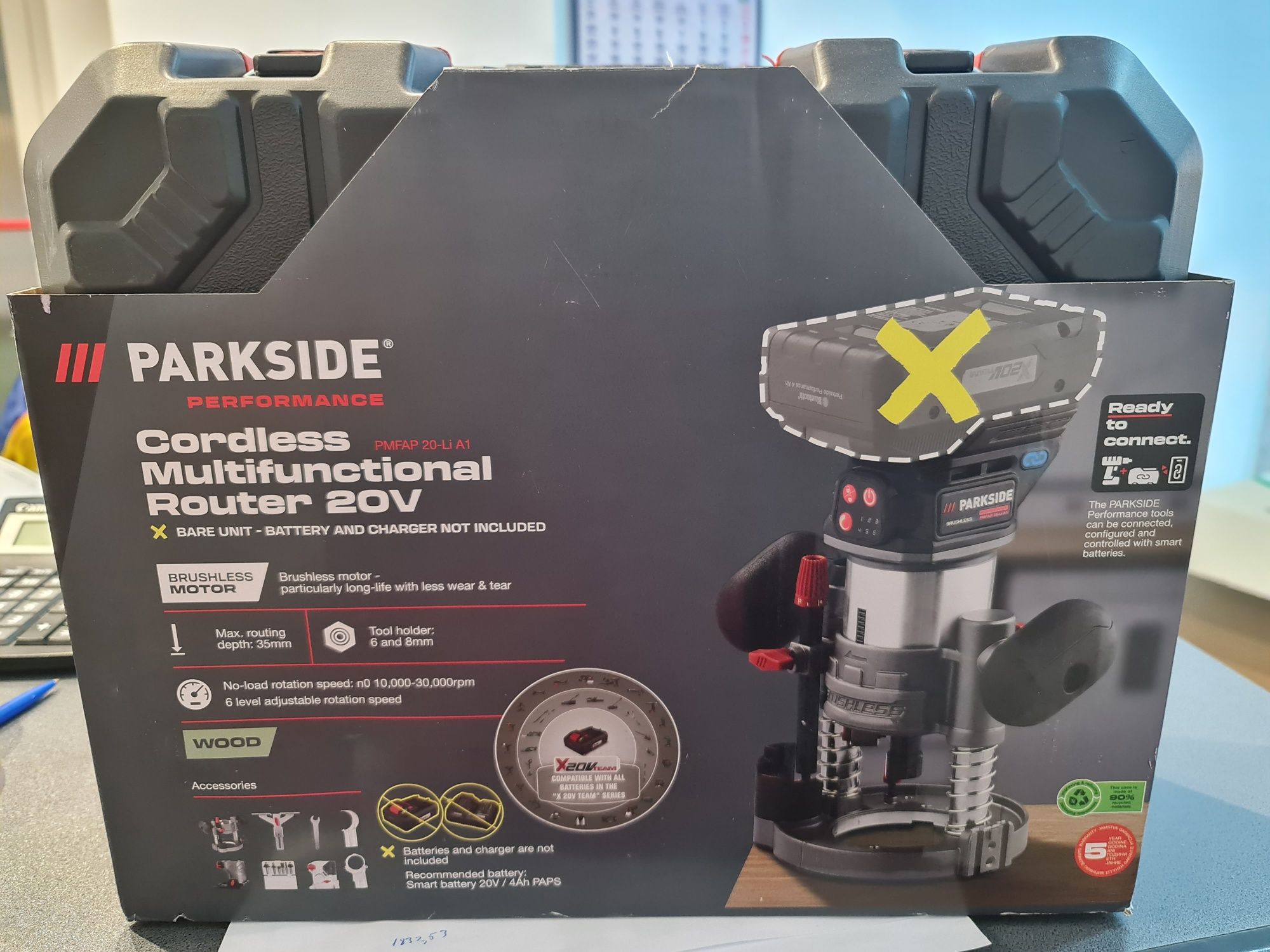 Freza lemn Parkside Performance 20v