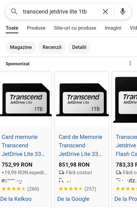 Memorie 1TB pt MacBook Pro 14" & 16", Retina 13", M4 Pro. JetDrive