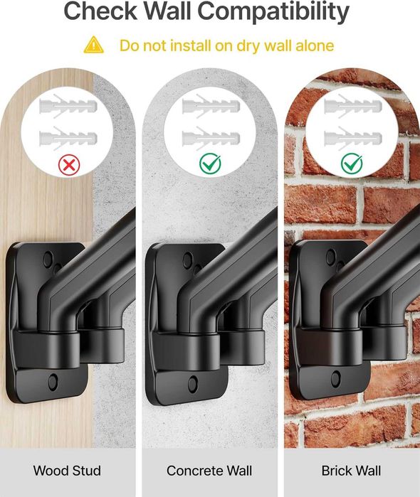 Стенна стойка monTEK за два монитора 17–32 инча, до 9 кг всеки