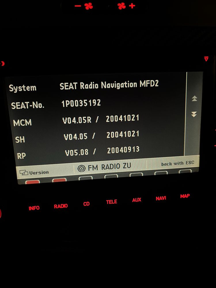Navigatie MFD2 Seat VAG