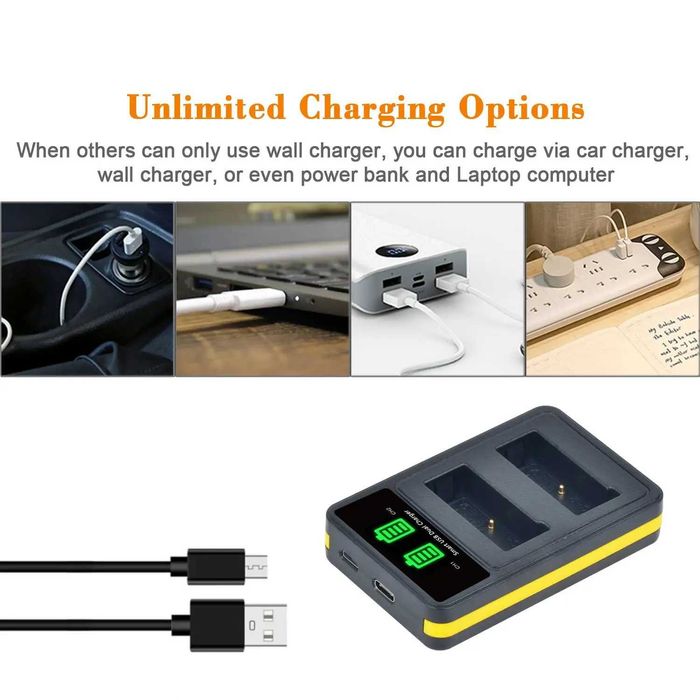 Set 2 acumulatori EN-EL9 + incarcator Nikon D40 D40X D60 D3000 D5000