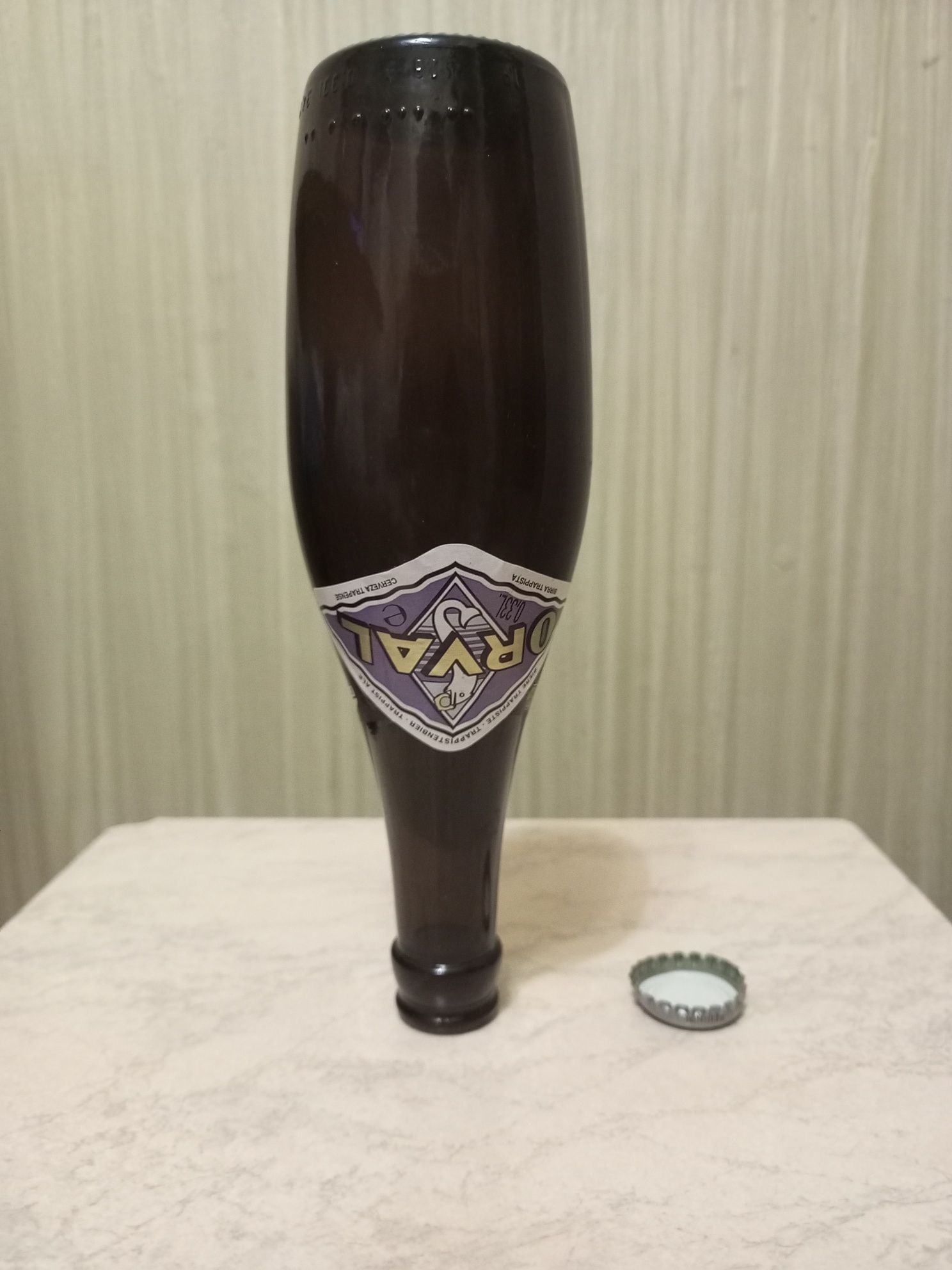 Пустая бутылка из под пива Orval