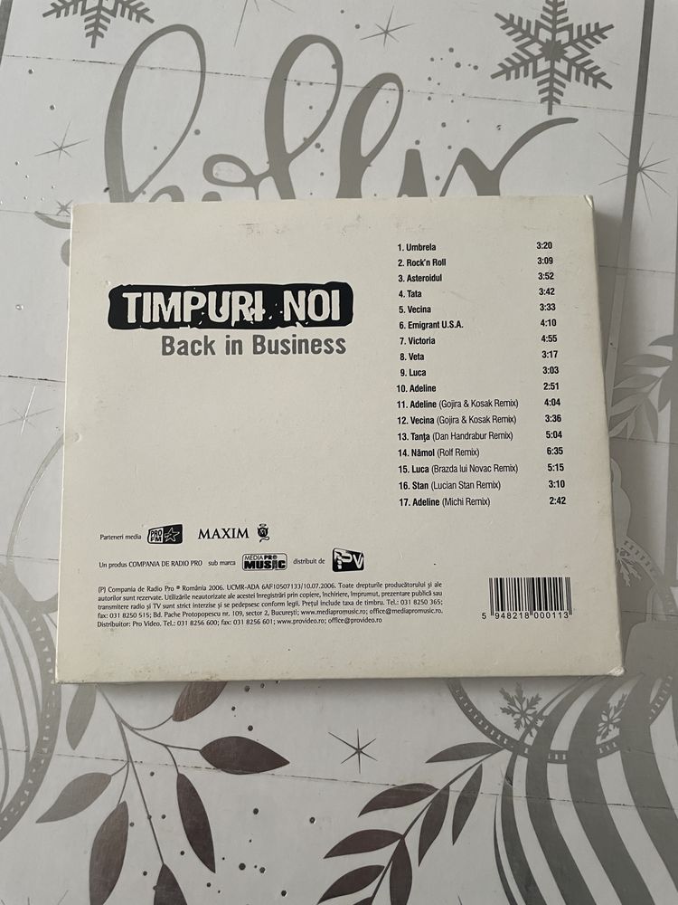Cd original TIMPURI NOI - Back in business 2006 Muzica Rock