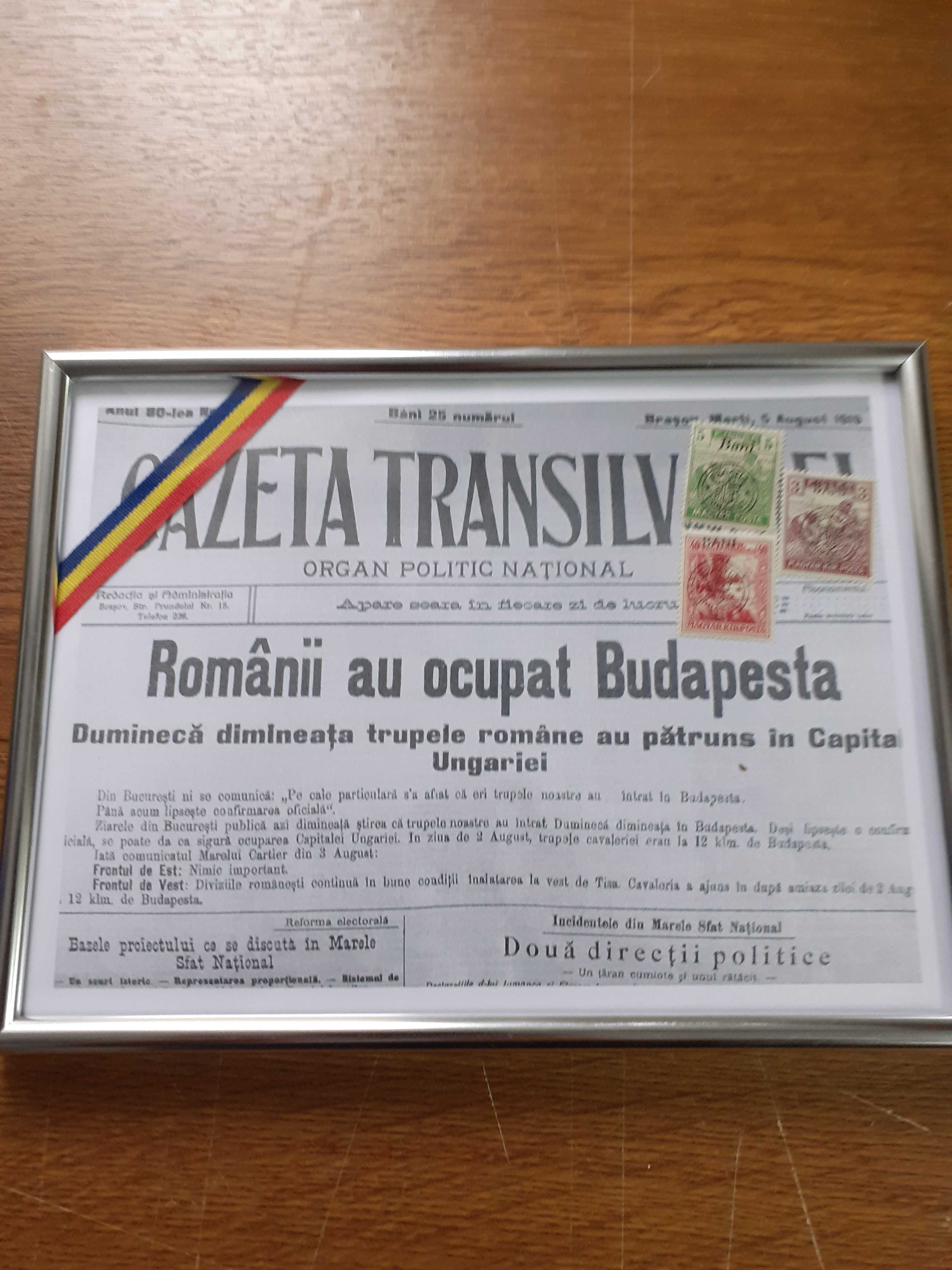 4. Românii au ocupat Budapesta - ziar brașovean din august 1919