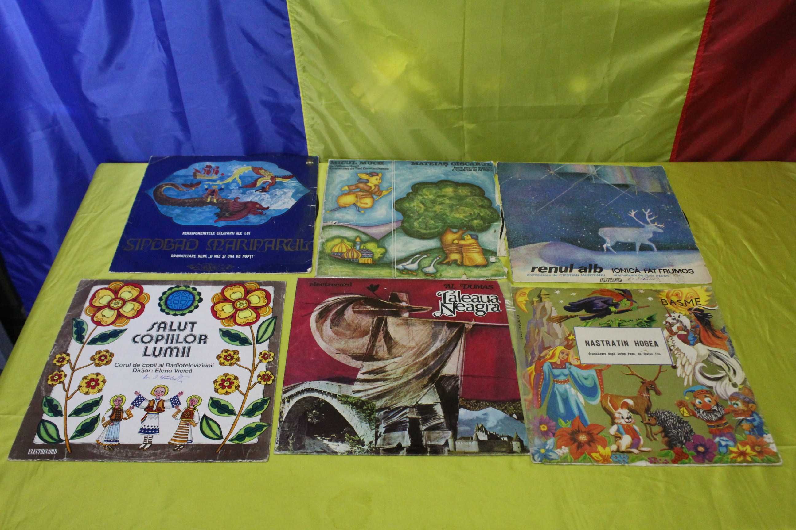 Placi vechi de vinil -(Romania) cu povesti pentru copii