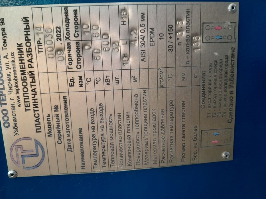 Продаётся пластинчатый теплообменник