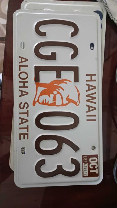 Numere auto , U.S. "Hawaii" " ALOHA STATE .