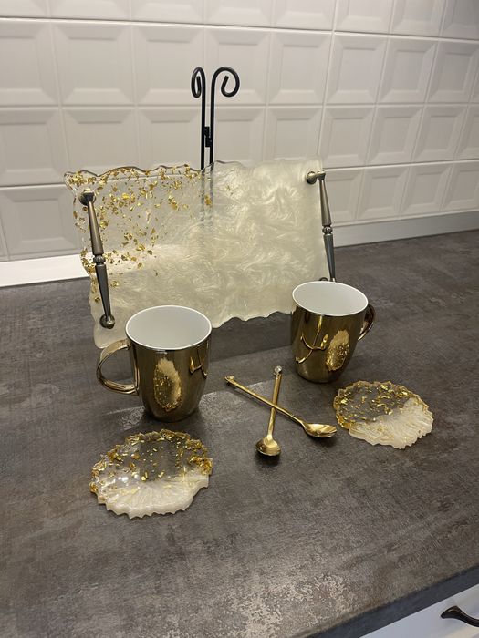 Set Tavă de servire din rășină