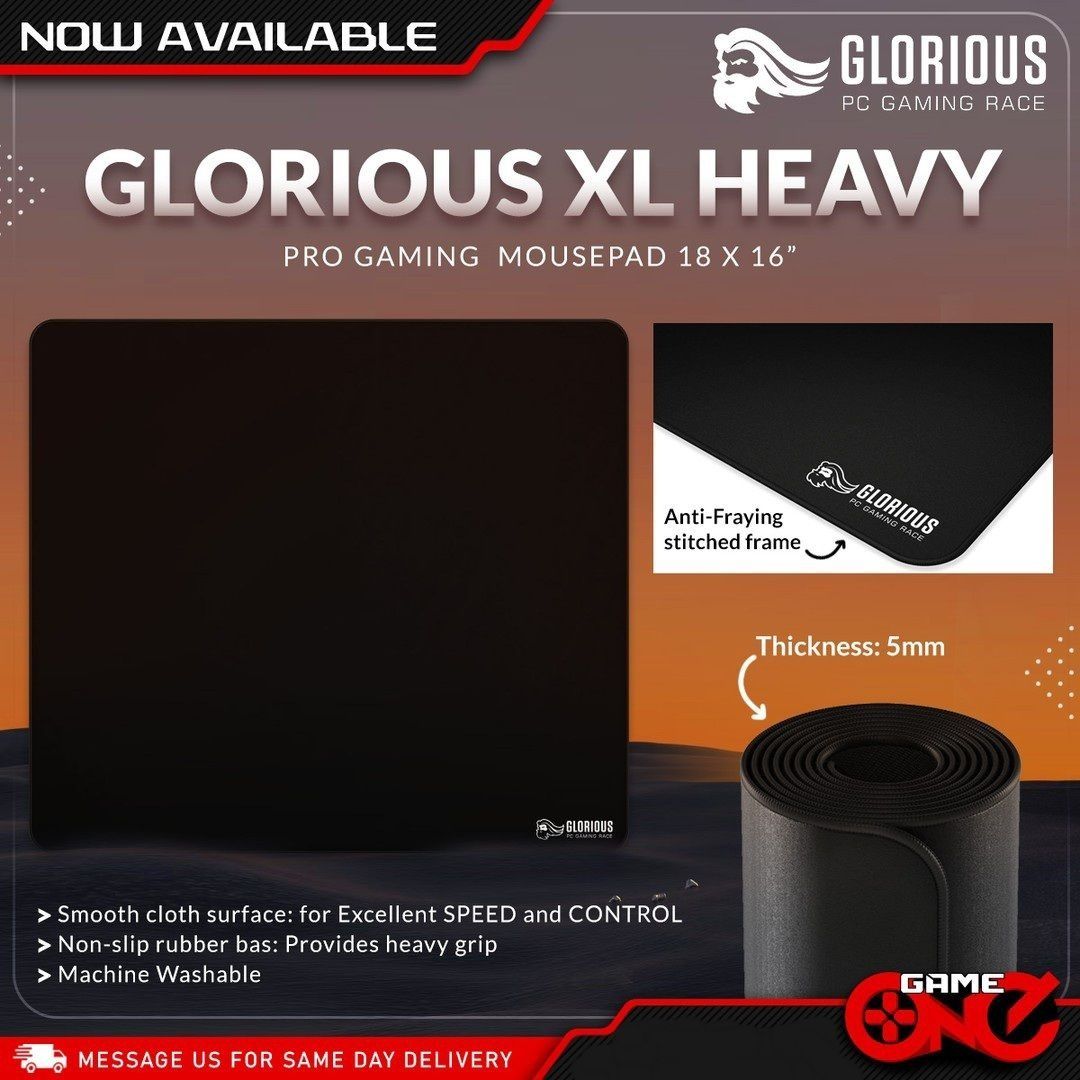 Топ! Glorious Heavy XL (Размер 460×410×5мм) Коврик