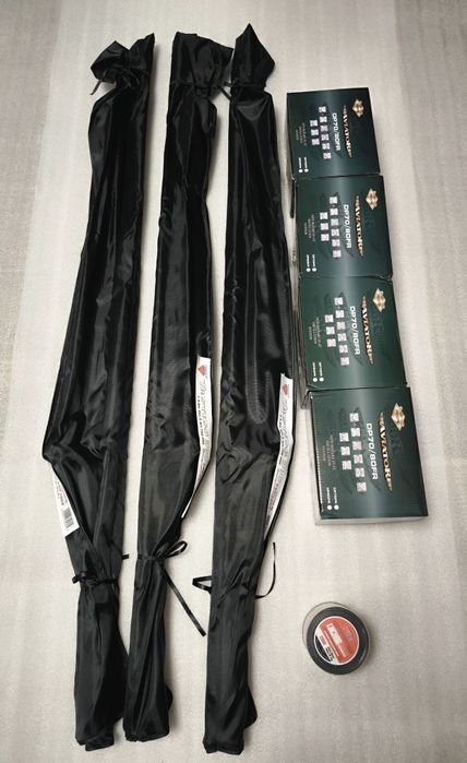 SET 3 Lansete Tactics 3.90m 5LBS 3 segmente + 3 Mulinete AVIATOR DP80