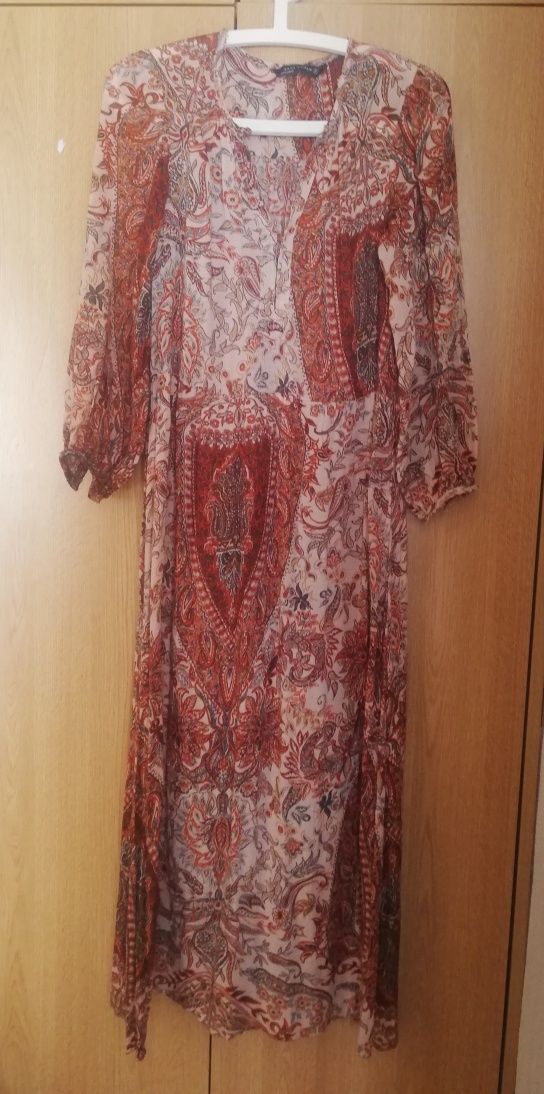 Rochie boho din pânză topită