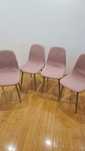 Set 4 scaune opal roz aproape noi