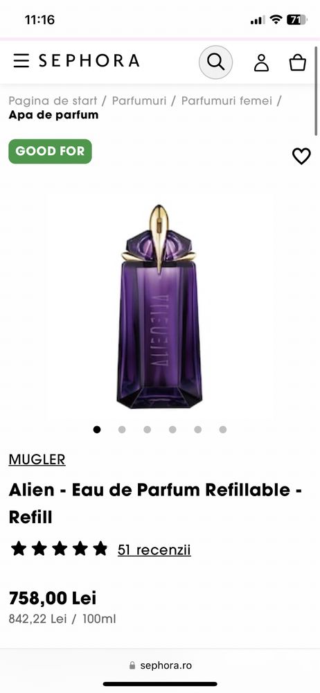 Parfum Alien Terry Mugler 90ml original