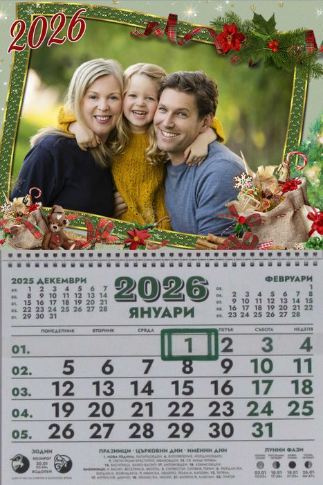 Промо пакет 5 календара за 2026+ подаръци