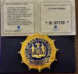 Insigna Politie New York Locotenet cu certificat de autenticitate