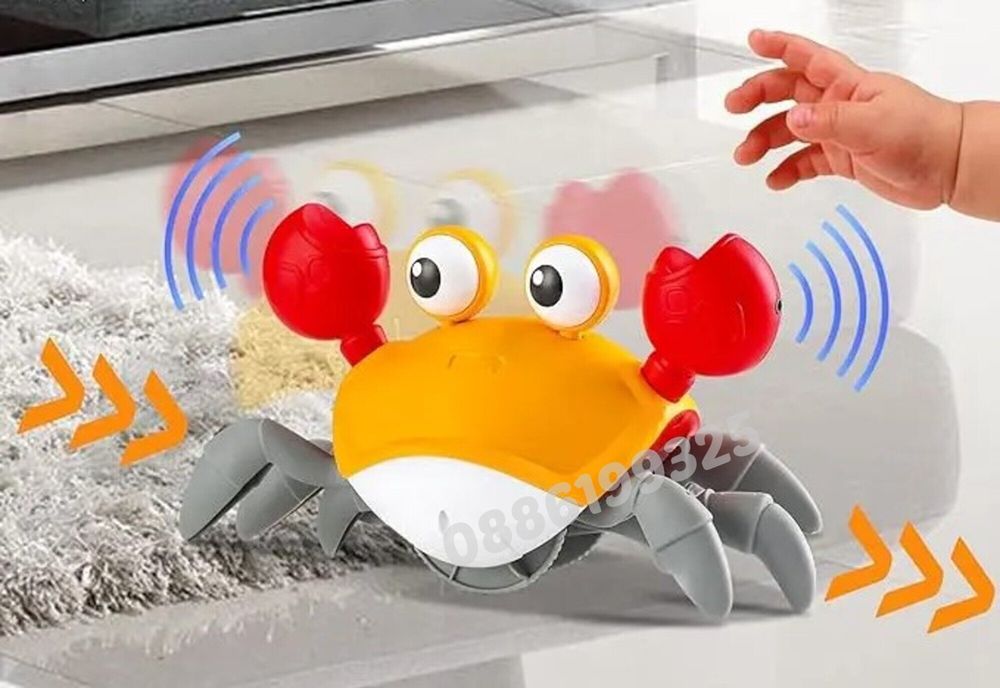Интерактивна играчка ходещ рак, с музика и LED светлини
