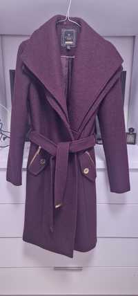 Palton cu lana visiniu xs