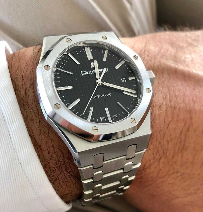 audemars piguet royal oak silver black