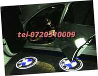 Emblema Portiere Cu Logo Bmw Set 2 Buc Proiector 3d Cu Led