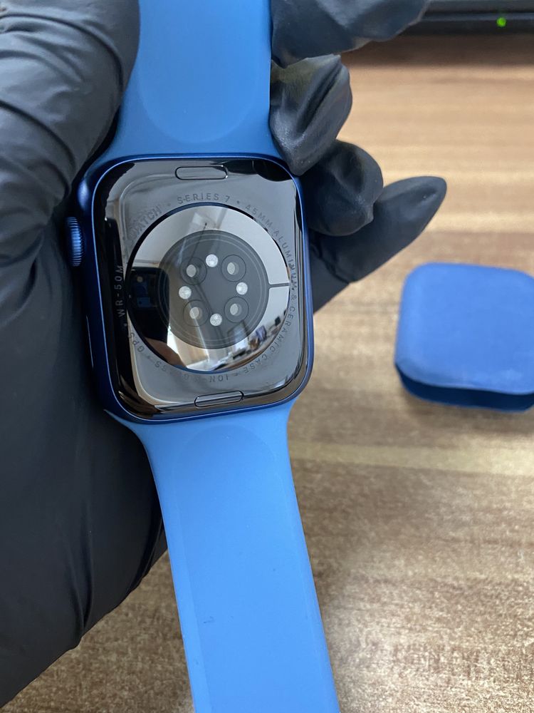 Apple Watch seria 7 / 45 mm / GPS / Blue / Nou |