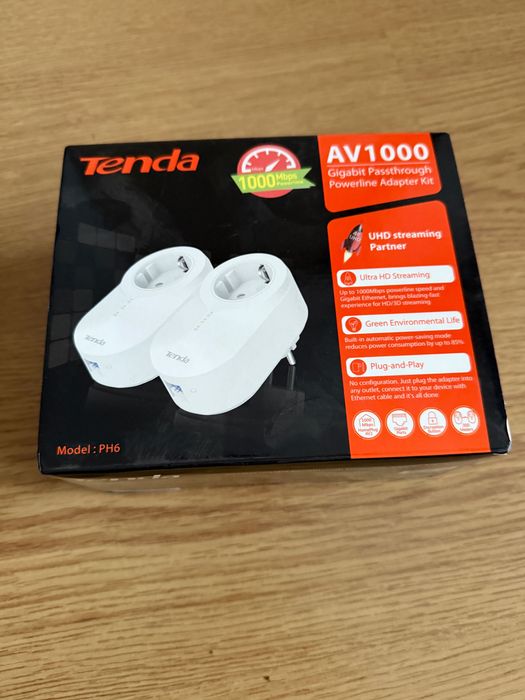 Kit TENDA powerline PH6 AV1000 gigabite nou