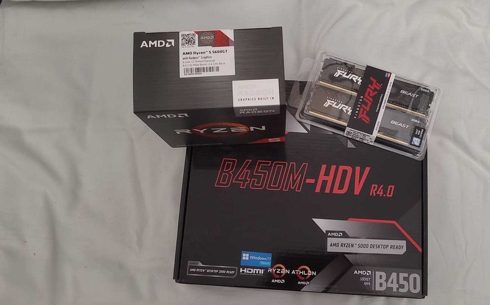 kit gaming AMD Ryzen 5 5600GT +asrock b450 +16 gb ram