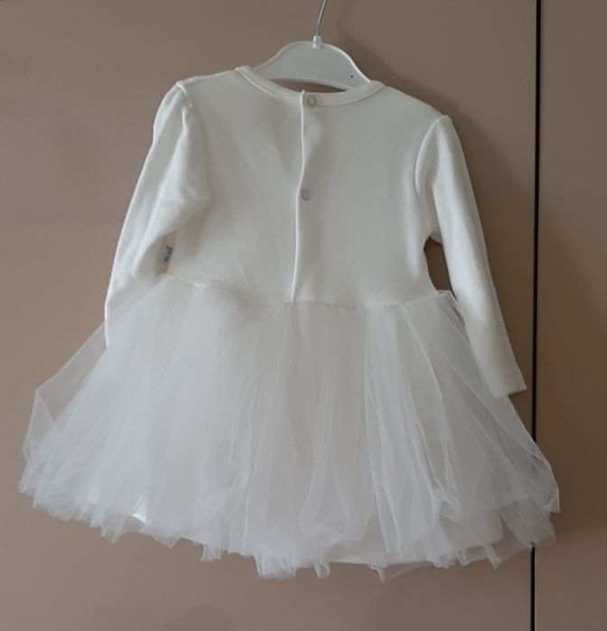 Set rochie alba si bolero, marimea 80