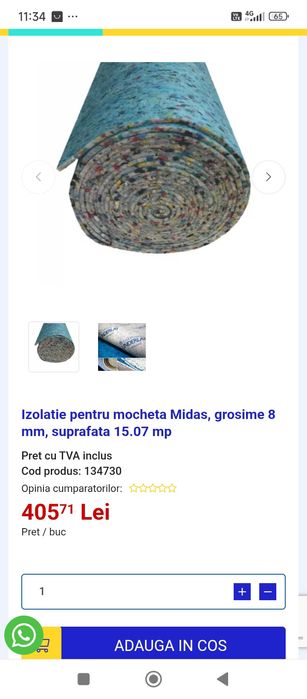 Izolație/baza mochetă