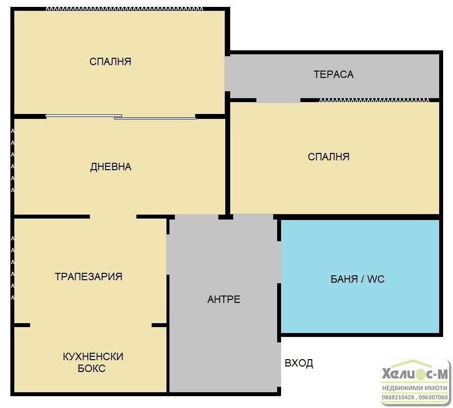 Продава се Двустаен апартамент в Монтана, Идеален център - 69 кв.м за 1220 €/кв.м - Снимка #16