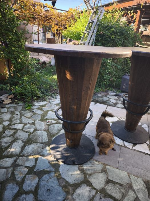 Vand masa 3 mese de bar terasa foisor din lemn tratat fiert masiv