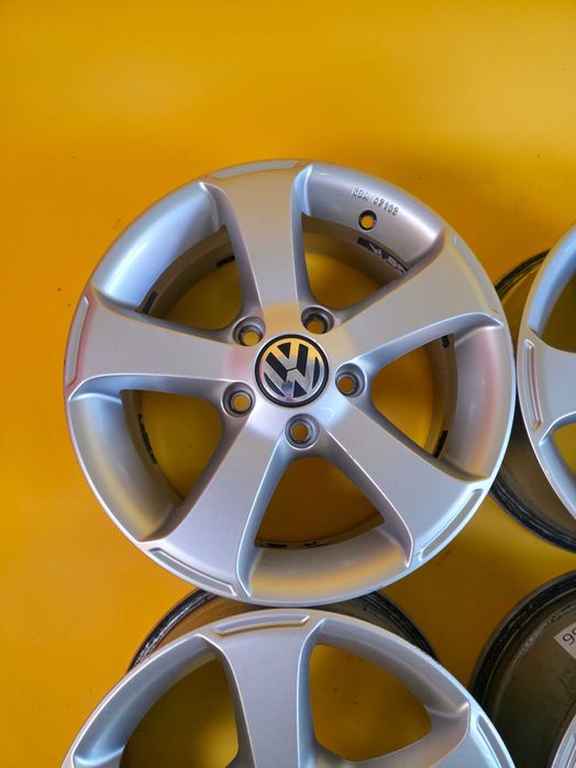 4 Jante Aliaj 5x112 15'' OEM VW Golf 5 6 Touran Caddy 6.5J ET 50