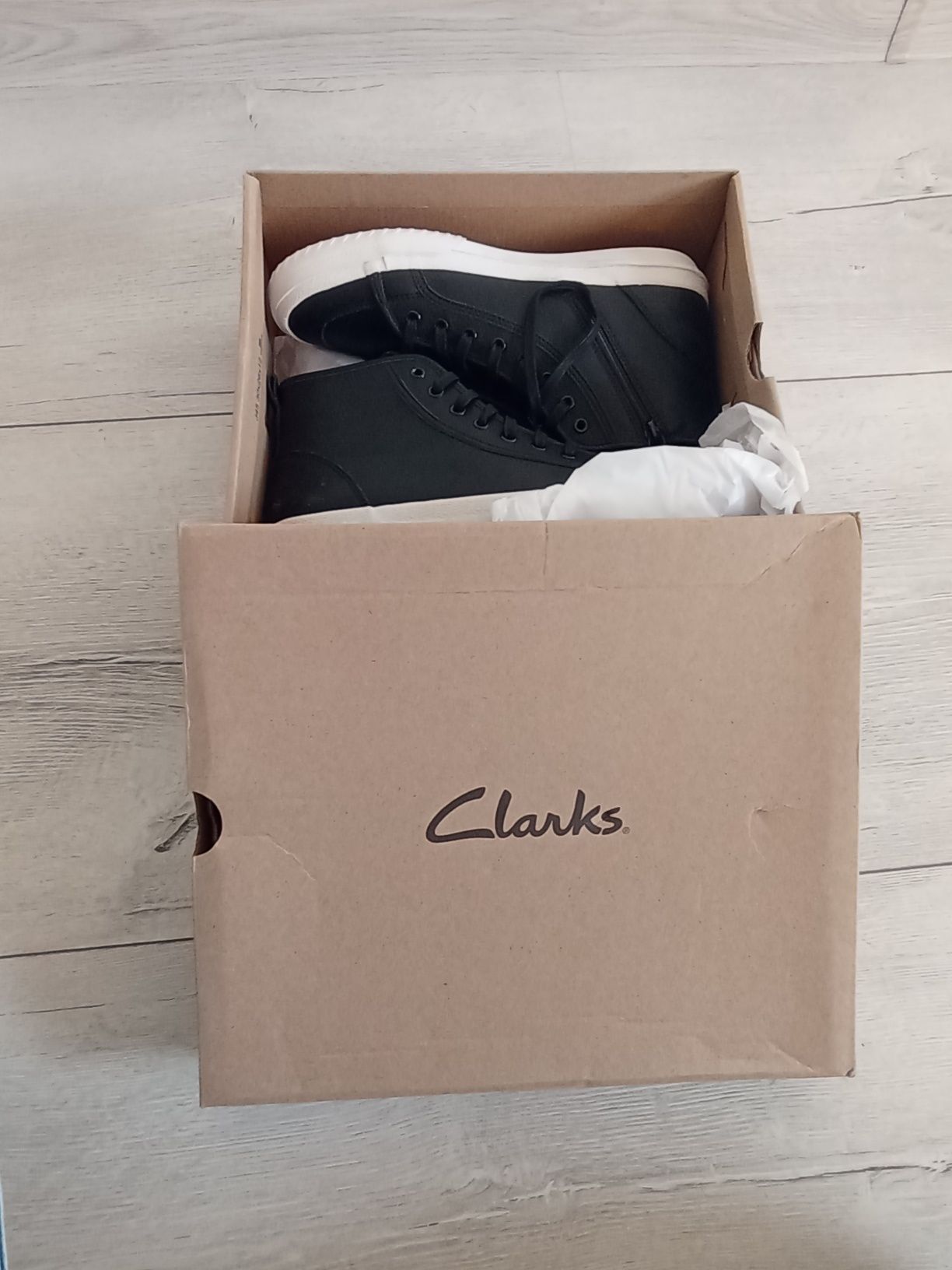 Cizme Clarks Roxby Hi din piele neagră