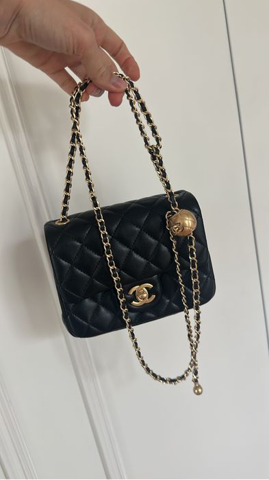 Geanta  Vanity piele naturala alba