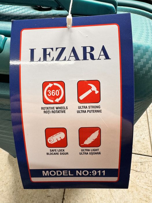 Set de 3 valize bleumarin deschis troler troller NOU