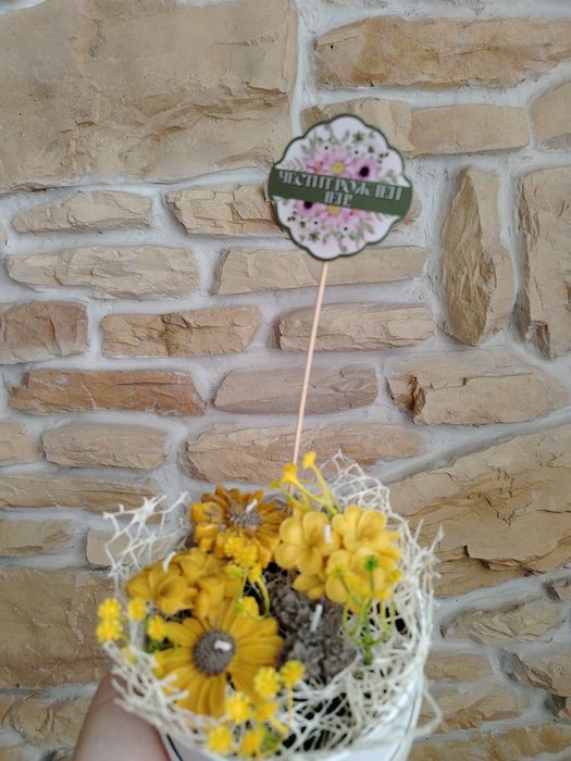 Букет от соеви свещи